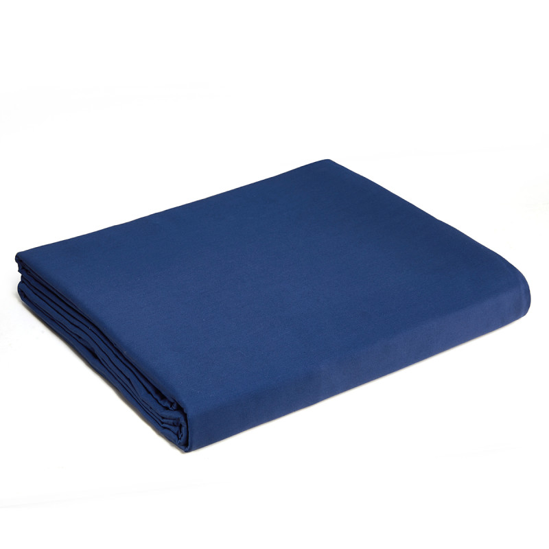 水星家纺 60支长绒棉贡缎抗单件 环游世界菌枕套床单枕套床上用品 床单160cm×230cm 深牛仔蓝