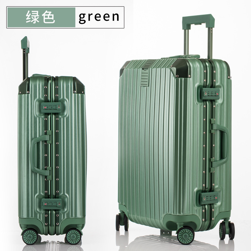 SWISSGEAR瑞士十字系列防刮铝框拉杆箱万向轮行李箱耐磨旅行箱男女托运箱登机箱皮箱硬箱 20寸L7019 绿色 20寸