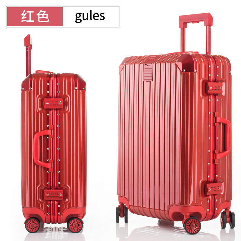 SWISSGEAR瑞士十字系列防刮铝框拉杆箱万向轮行李箱耐磨旅行箱男女托运箱登机箱皮箱硬箱 26寸 L7019 红色 26寸
