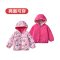 铅笔俱乐部童装2019冬季新款女童羽绒服小童连帽保暖两面穿外套_1 90 粉红