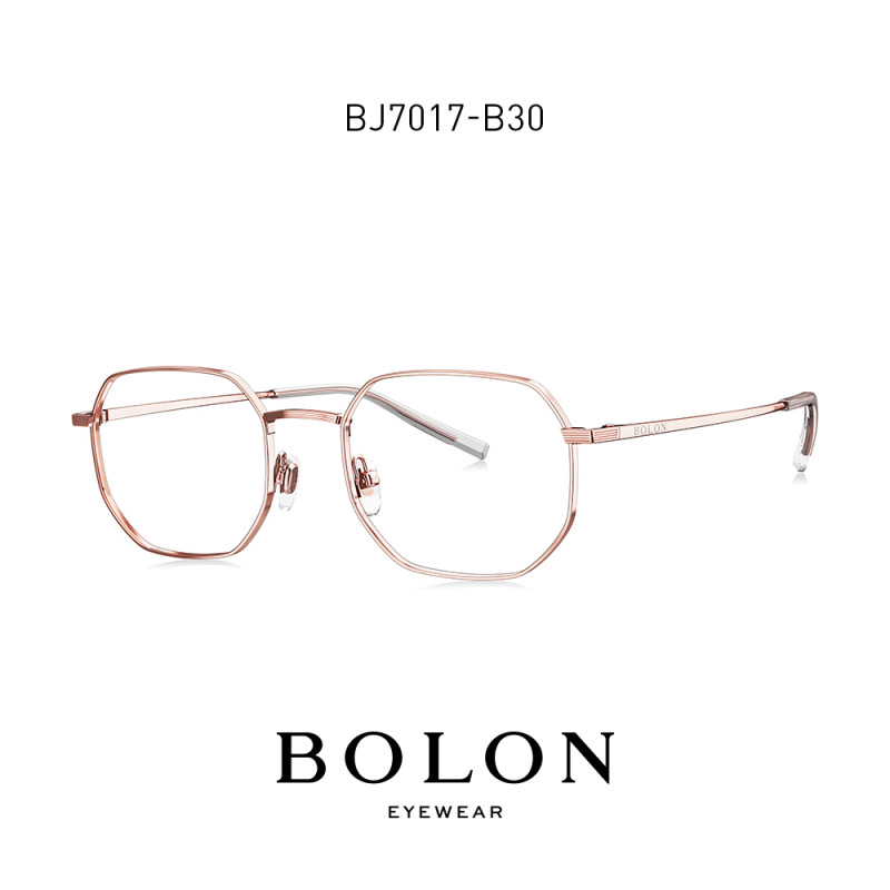 BOLON暴龙2019新款光学镜复古近视镜男女潮 金属框眼镜框架BJ7107 BJ7107B30