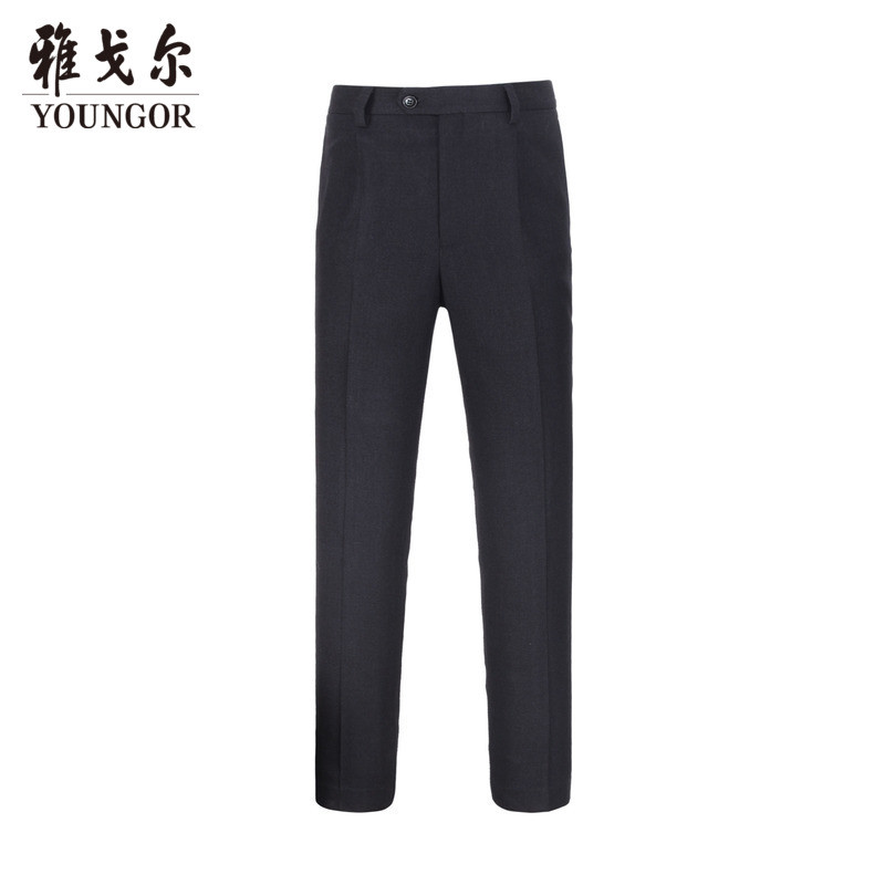 Youngor/雅戈尔男士雅戈尔西裤春秋季款中青年男士商务正品长裤深蓝色直筒裤子男7044_4 蓝色 35