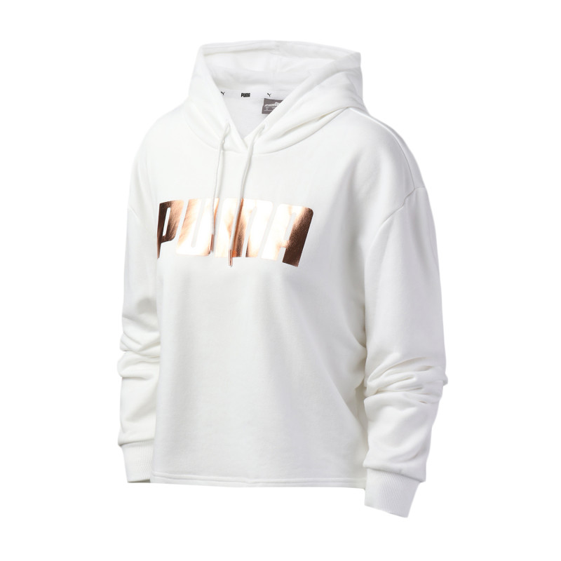 PUMA彪马女装运动服连帽休闲套头衫卫衣581849. 58184902彪马白 L