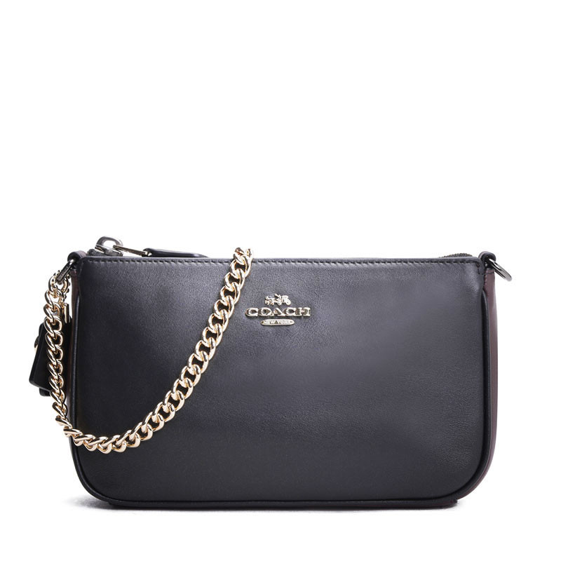 COACH/蔻驰 女包马车徽标链条手拎包 24110 黑色