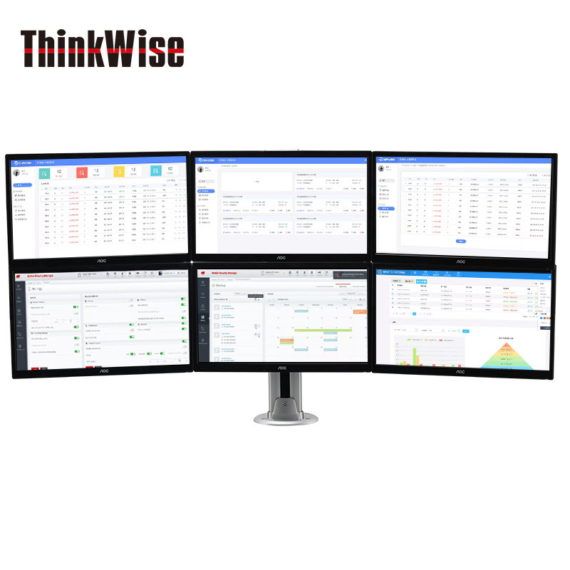 慧想（Thinkwise）显示器支架 六屏台式 可升降万向旋转支架CL600