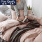 皮尔卡丹(Pierre Cardin)家纺 冬季珊瑚绒四件套双面绒加厚法兰绒天鹅牛奶绒床裙床单被套法莱绒 可可浅绿 适用2.0m床-被套2.2*2.4m