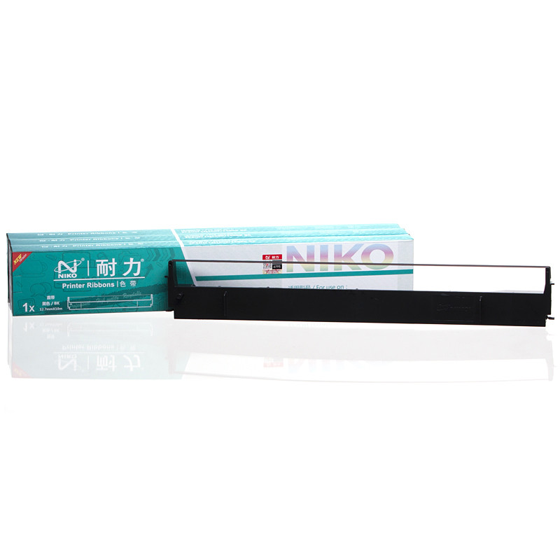 耐力LQ1600K色带适用爱普生LQ1000 1900K 1600KII 1900K 实达1900KIIIE #7754 黑色色带架3支装