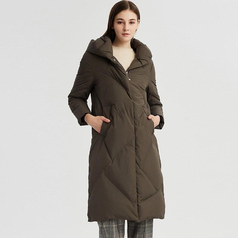 雪中飞反季特卖羽绒服女时尚长款加厚保暖连帽冬季新款羽绒外套潮_1 175/XL 灰色