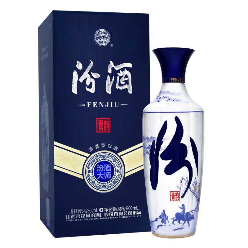 汾酒 青花汾酒大师清韵 42度 500ml单瓶装 清香型白酒