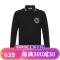 Versace Jeans 范思哲 男款棉质长袖POLO衫 B3GUA7P6 36571 Y6A-黑色 46