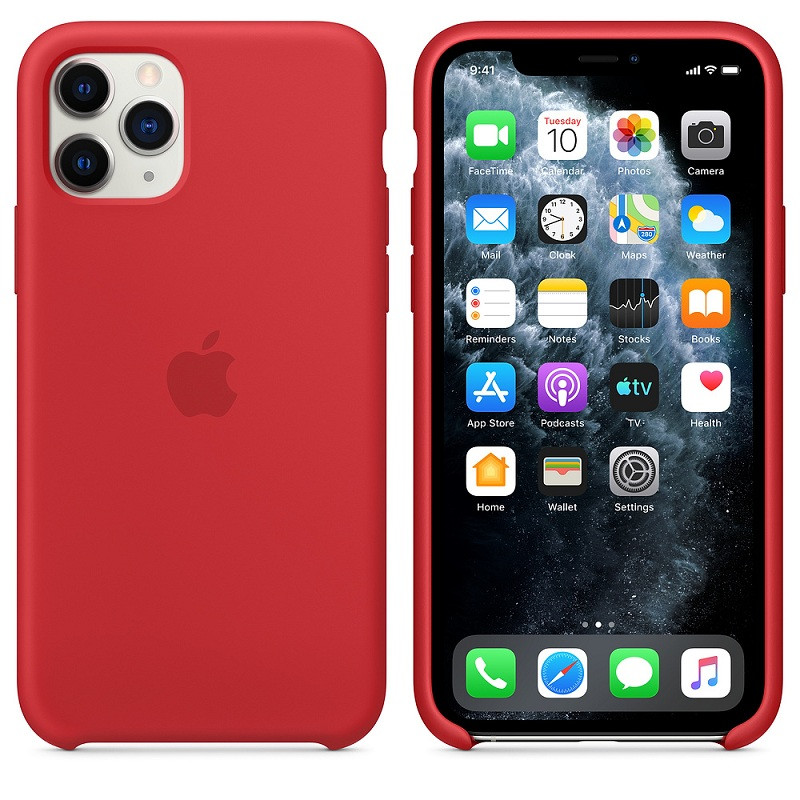 苹果Apple iPhone 11 Pro Max 硅胶保护壳 - 红色