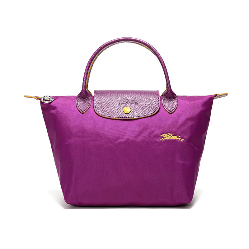 Longchamp 珑骧 LE PLIAGE女士系列织物小号短柄可折叠手提包 1621 619 P21-紫色