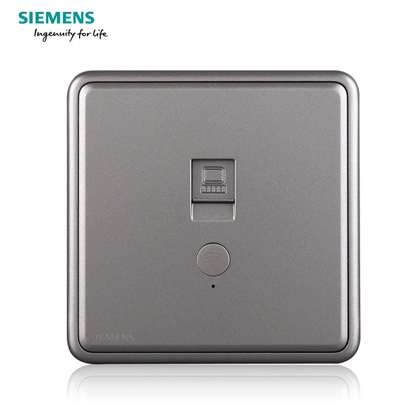 西门子（SIEMENS）智能开关插座 睿越86型电脑插座带WIFI家庭酒店别墅wifi无线AP面板300M墙壁路由器