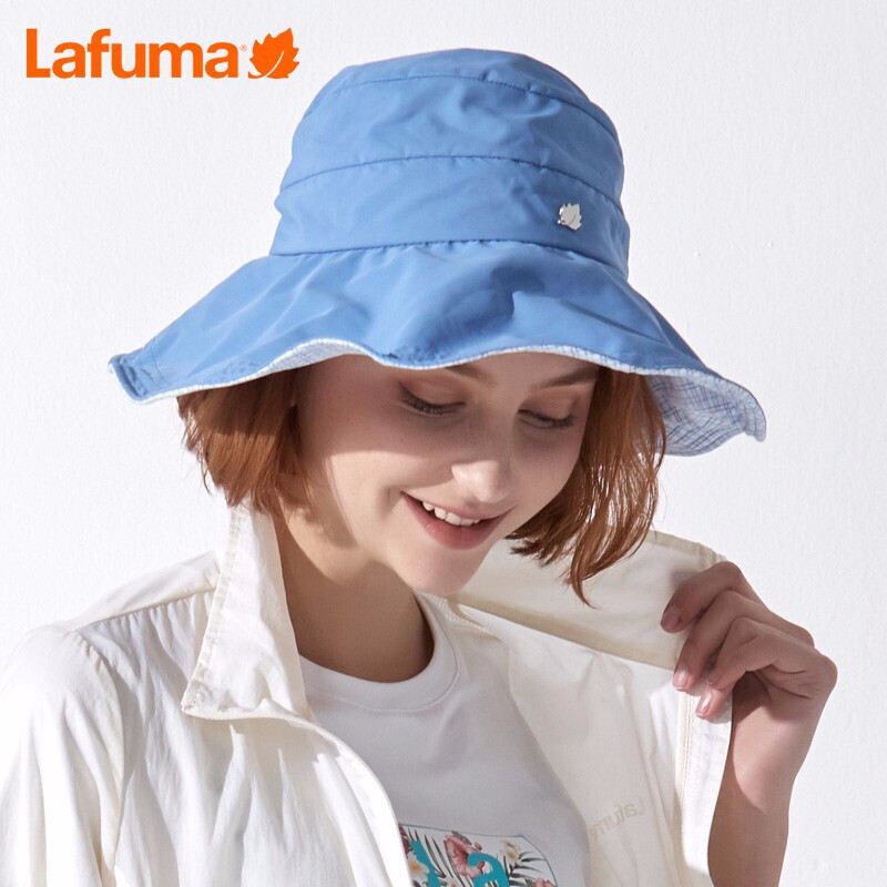 乐飞叶（LAFUMA）运动户外女士徒步旅行垂钓时尚防晒遮阳帽LEHE9EC65 LEHE9EC65B2/中蓝色/58cm（46）