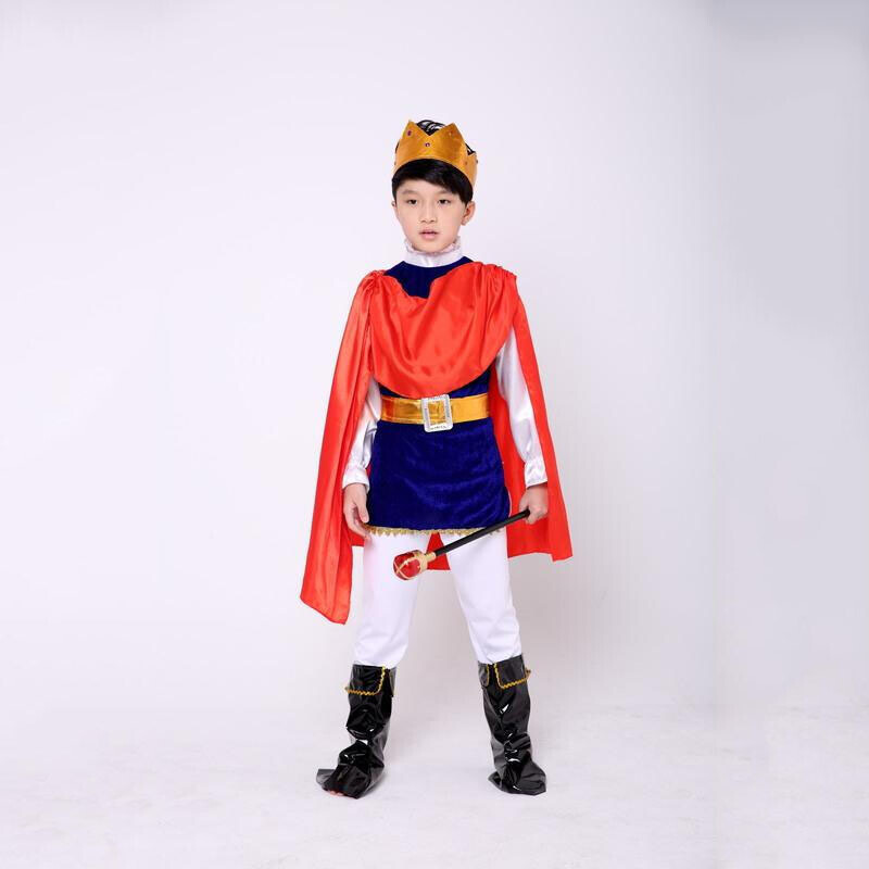 迪鲁奥（DILUAO)万圣节儿童服装男童王子衣服国王套装角色扮演cos服装男演出服 王子身高160cm XL 王子身高150cm 默认尺寸