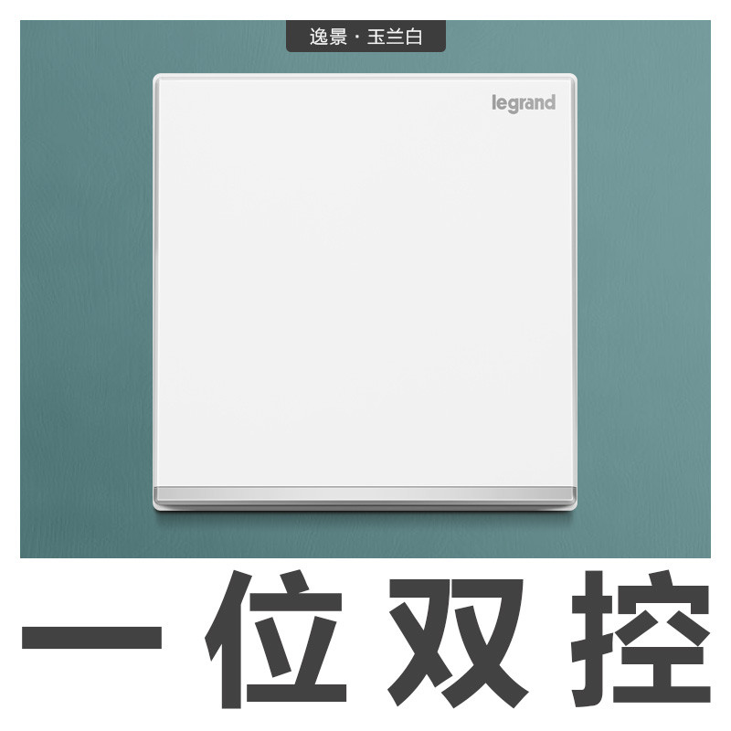 罗格朗(Legrand)插座开关面板逸景白色家用86型墙体墙壁暗线多孔一开双控带5五孔USB暗装电源插座开关 逸景玉兰白 一开双控