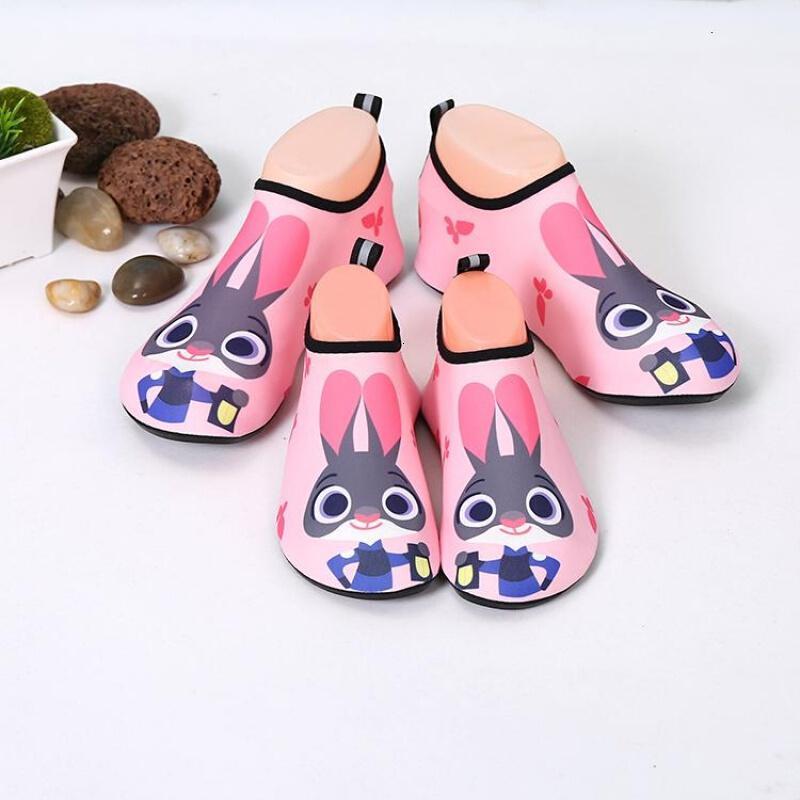 迪鲁奥（DILUAO)秋冬儿童地板袜婴幼儿园学步袜套加厚防滑软底室内居家地板鞋宝宝_691 粉红色兔子 30-31码(适合17.1-18.4CM)