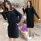 迪鲁奥（DILUAO)LYL 孕妇装 哺乳衣外出 月子服秋冬 哺乳衣外出秋装 哺乳针织毛衣裙中长款连衣裙F77_958 孕妇裙(黑色) XXL