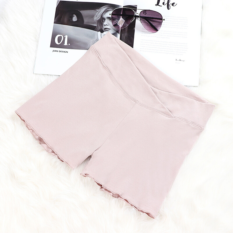 迪鲁奥（DILUAO) 孕妇安全裤防托腹低腰宽松孕妇装短裤怀孕期夏季薄款孕妇裤子 交叉-灰色 均码_544 交叉-紫色 默认尺寸