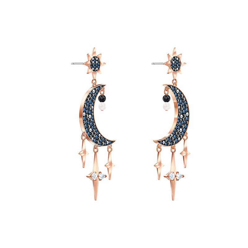 【直营】施华洛世奇swarovski swan人造水晶女士天鹅穿耳耳环耳坠耳饰