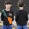 迪鲁奥（DILUAO)官方同3-14岁小孩子穿的男童秋装长袖薄款T恤2019新款男孩春秋洋气打底衫小孩上衣卫衣潮_961 黑色 140cm