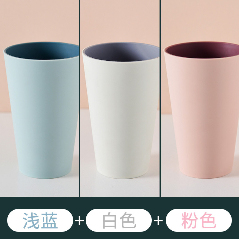 家用刷牙杯--北欧简约旅行漱口杯情侣洗漱杯套装创意儿童牙缸杯 长款平滑款漱口杯北欧浅蓝+北欧灰白+北欧粉