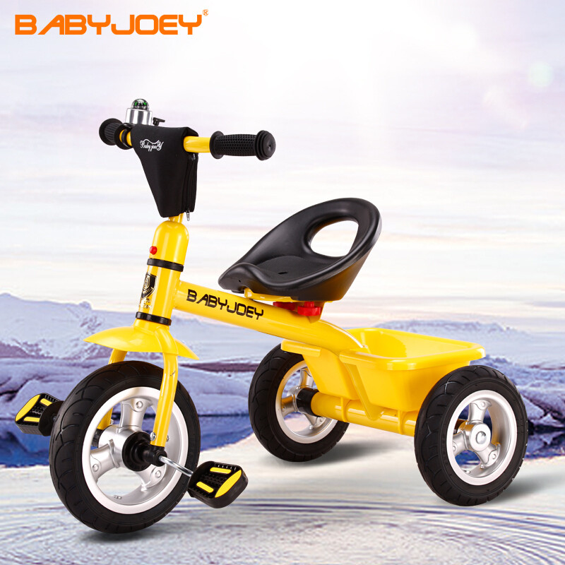 英国Babyjoey 儿童三轮车脚踏车玩具童车2-3-5周岁礼物宝宝自行脚踏车 黄色