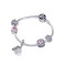 PANDORA 潘多拉 女款手链 爱的告白粉色木兰花 DIY套装 19cm