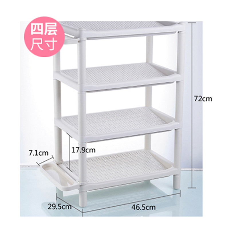 简易多层鞋架 - 家用经济型宿舍寝室防尘收纳鞋柜 一 组装小鞋架子 BY-6229大号鞋架四层