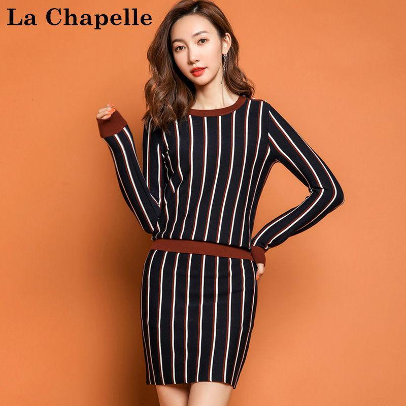 拉夏贝尔candie’s秋季女装新款气质chic风时尚两件套装女30074171 M建议(105斤-115斤) 藏青