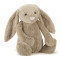 Jellycat BASS6B 经典害羞系列 兔子 柔软毛绒玩具公仔 小号 18cm 渐变灰色 36cm