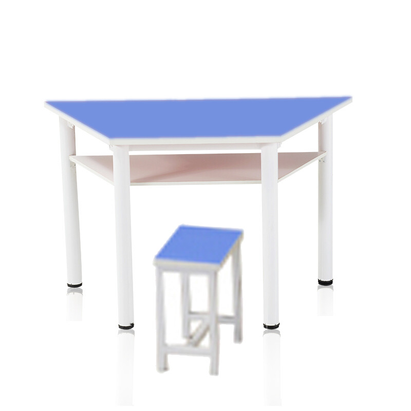 匡大 办公家具折叠桌拼接桌学校桌椅课堂教学桌坐凳一套KDYC40 蓝色课桌椅一套