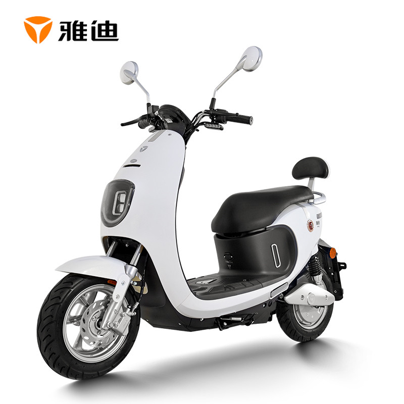 雅迪新款 米纳高能版 电动车 电动自行车电瓶车 60v 白色(石墨烯快充)