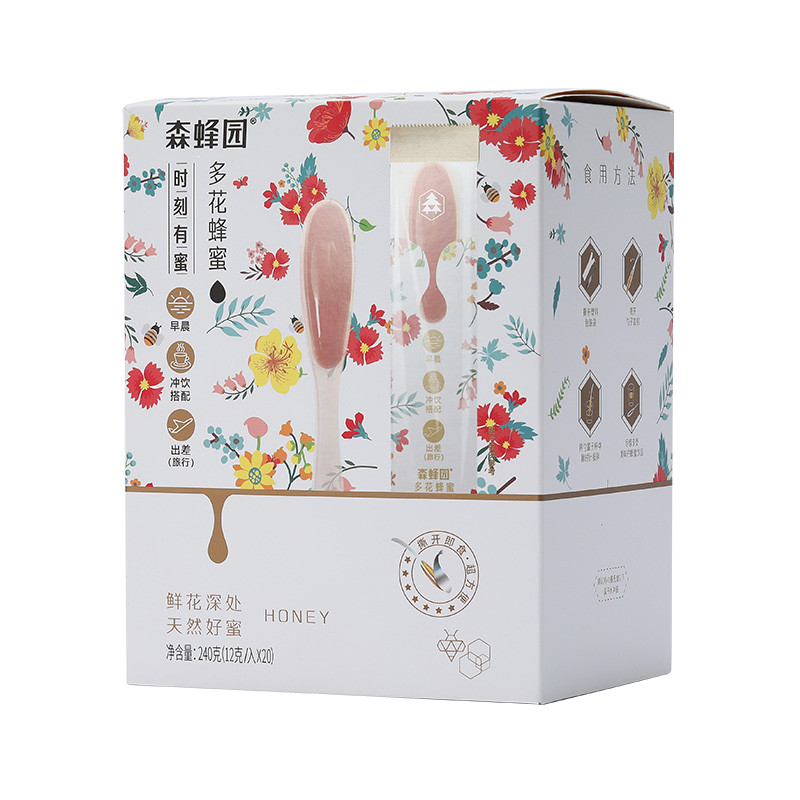森蜂园多花蜂蜜勺蜜量贩装240g