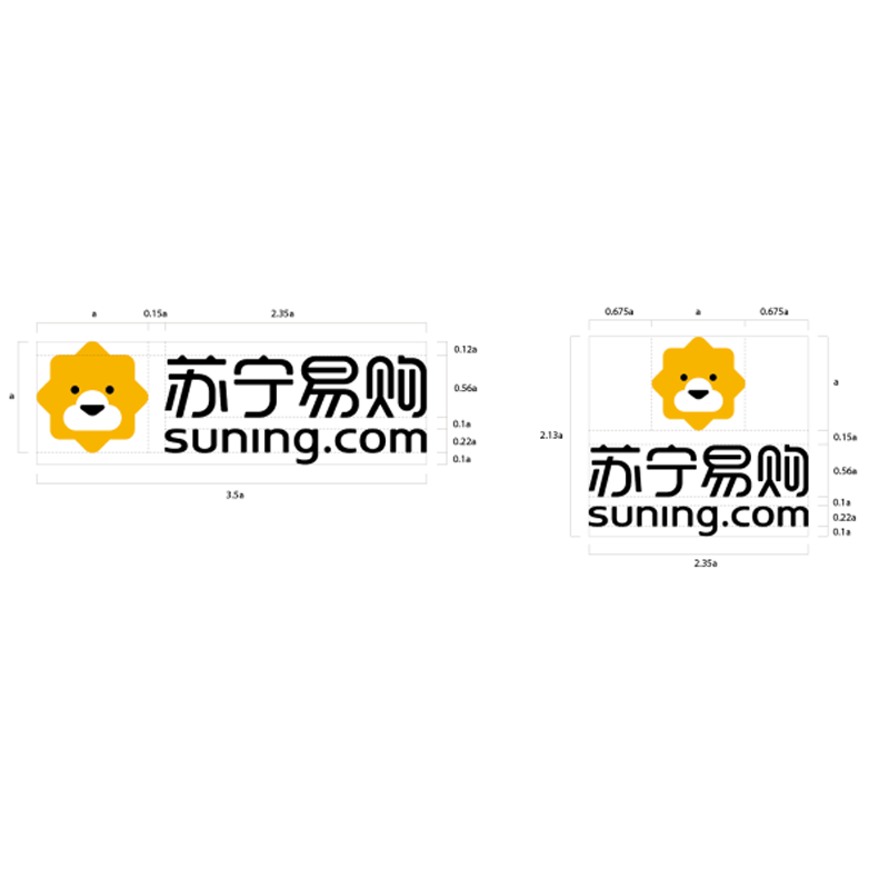 百和仕-易购常规标准店H2600狮子标中英文横向组合 黑白板-角码