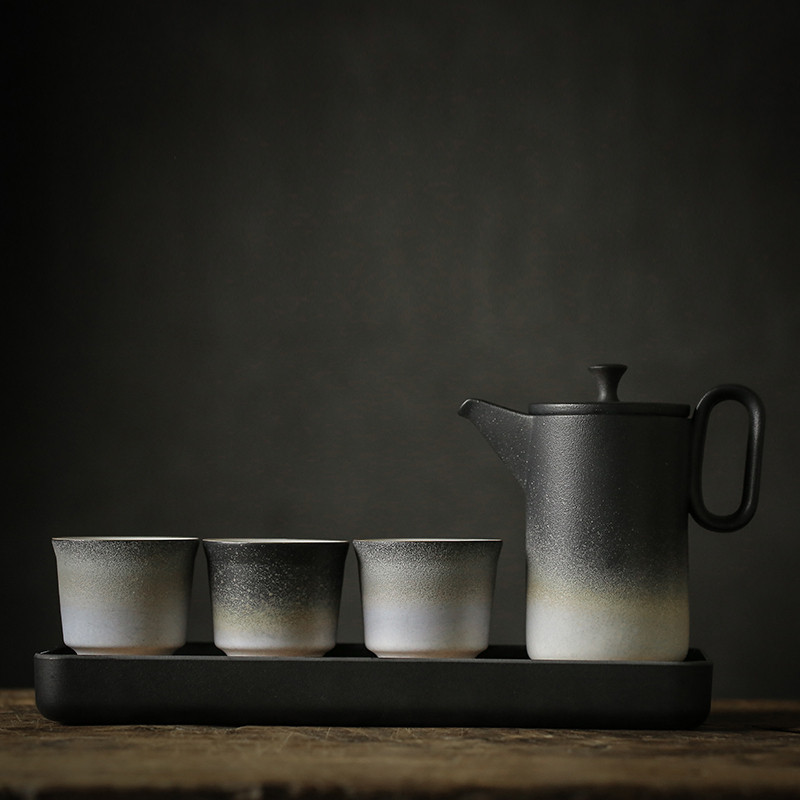 大润窑(DA RUN YAO) 尚居居家套组粗陶 茶壶茶杯茶碗 茶具5件套. 如图色