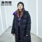 波司登羽绒服女2018新款厚款长款鹅绒PUFF膨胀系列 黑色8056 155/80A