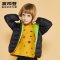波司登儿童羽绒服轻薄正品男女童2018秋冬新款短款外套 150cm(150/72) 805C黑色/脆芽绿