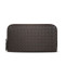 Bottega Veneta/葆蝶家 女钱包羊皮经典编织长款拉链钱夹 114076 深褐色