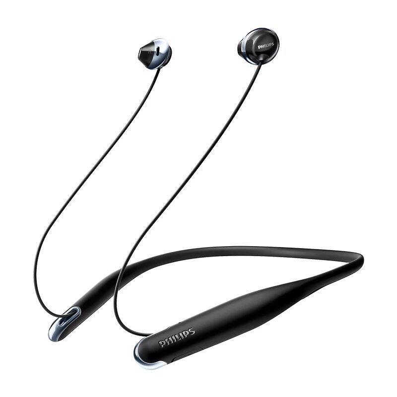 Philips/飞利浦 SHB4205无线蓝牙耳机运动入耳式跑步颈挂挂脖项圈 黑色 g