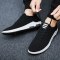 BOMINA2019新款男鞋透气潮流百搭低帮鞋男士运动休闲鞋帆布鞋板鞋子 QB992黑色 41.