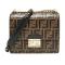 FENDI 女士KAN U系列皮革手提包单肩斜挎包 8M0417 A659 F13VK-棕色