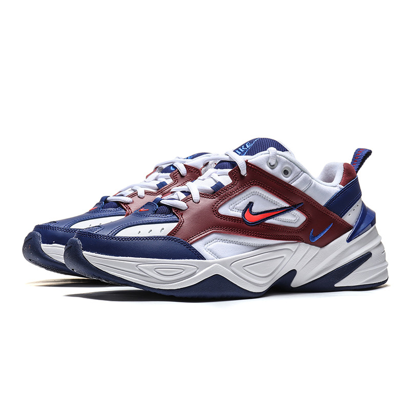 NIKE男鞋休闲鞋M2K复古潮流时尚老爹鞋休闲运动鞋AV4789. AV4789-107白色+亮深红+队红+深宝蓝+赛车蓝 42.5码