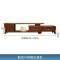 天惠子 沙发 实木沙发组合现代新中式大小客厅木质家具储物中式橡木沙发 配套伸缩电视柜