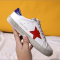 BOMINA2019新款韩版小白鞋情侣脏脏鞋平底做旧星星小脏鞋男女潮复古板鞋 红星蓝尾(女款) 赠送运费险，享无忧退换。