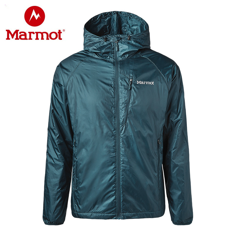 Marmot/土拨鼠2019秋冬新品运动户外防风吸湿排汗舒适男士皮肤衣神衣 普兰200 L(尺码偏大)