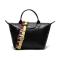 Longchamp 珑骧 女士LE PLIAGE CUIR系列羊皮小号手提单肩包 1512 863 001-黑色