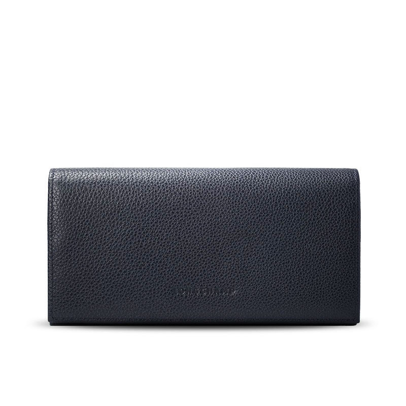 LONGCHAMP/珑骧 女钱包 Foulonne按扣长款对折钱夹 3146 海军蓝