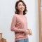 恒源祥2019秋冬季两翻领针织衫女纯色高领套头打底衫羊毛混纺毛衣_3 175/96A 藕粉