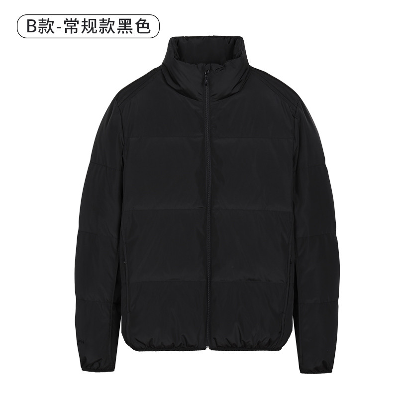 与狼共舞羽绒服男士短款加厚三防2019冬季新款潮流男装休闲外套* 180/96A 001黑色-常规款